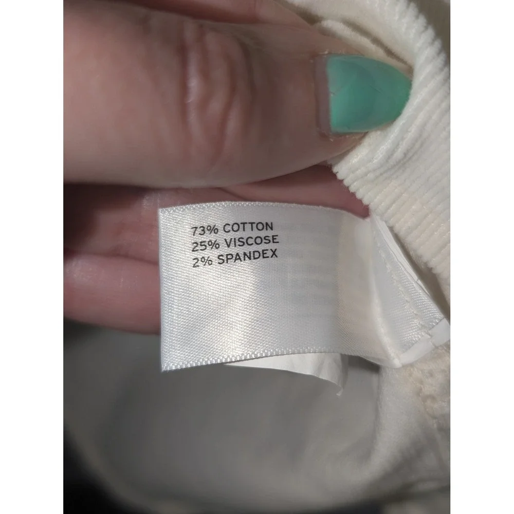 Duluth Trading Co Womens XS Corduroy Pullover Shirt Cream